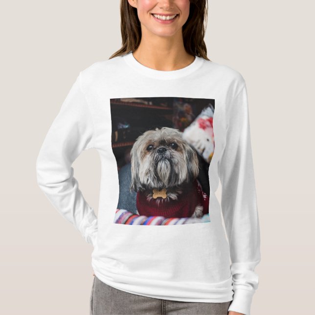 T-shirt Cute lhasa apso puppy at (Devant)