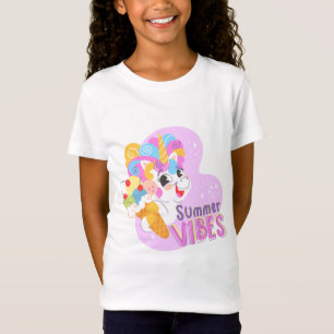T-Shirt Cute licorne avec crème glacée
