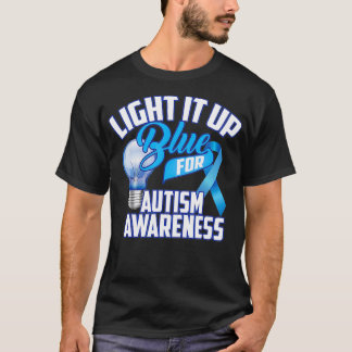 T-shirt Cute Light It Up Blue Pour Sensibilisation sur l'a