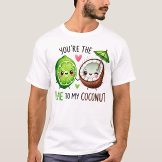 T-shirt Cute Lime and Coconut Friendship Design