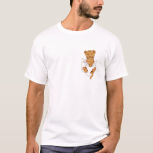 T-shirt Cute Lion Cub Sur Une Poche Safari Africain Animal