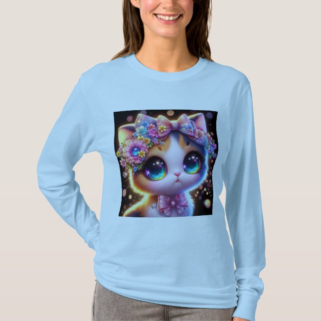 T-shirt Cute little cat (Devant)