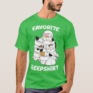 T-shirt Cute Little Cats Dormir Nap Favori Dormir