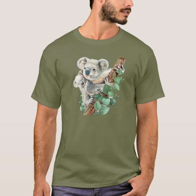 T-shirt Cute Little Koala Oear Australian Animal Art (Devant)