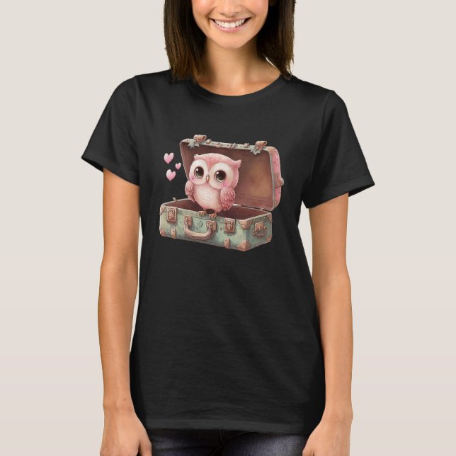 T-shirt Cute Little Owl Valetines Animal Love 15 (Devant)