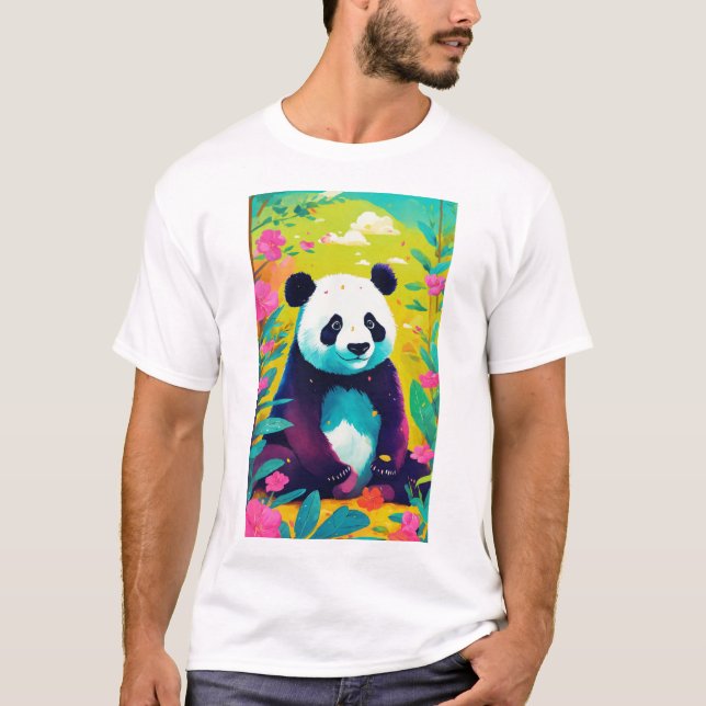 T-shirt Cute little panda (Devant)