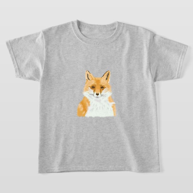 T-shirt Cute Little Red Fox - transparent. (Poser)