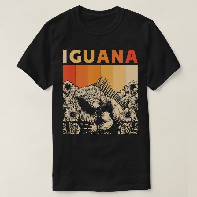 T-shirt Cute Lizard Iguana Reptil Cadeau Iguana (Design devant)