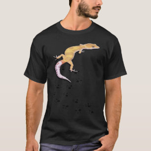 T-shirt Cute Lizard Reptile Avec Tracks Escalade Gecko