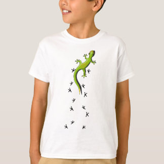 T-shirt Cute Lizard Reptile Avec Tracks Escalade Gecko