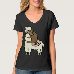 T-shirt Cute Llama Alpaca Avec Sloth Best Friends