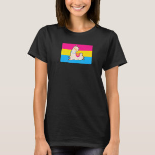 T-shirt Cute Llama Alpaca Love Pansexual Fierté Drapeau Fl