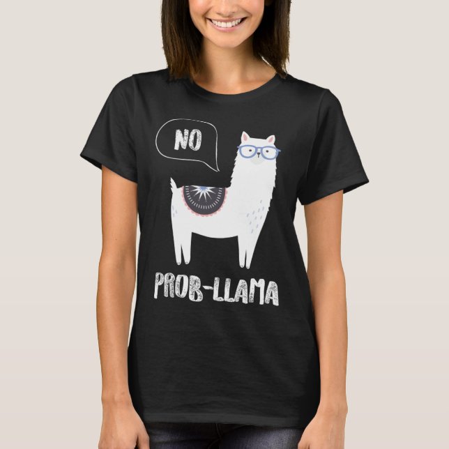 T-shirt Cute Llama Alpaca Prob Llama  Farm Animals (Devant)