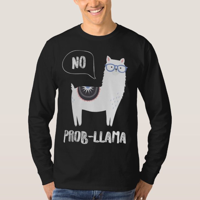 T-shirt Cute Llama Alpaca Prob Llama  Farm Animals (Devant)