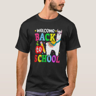 T-shirt Cute Llama Bienvenue Premier Jour De L'École Retou