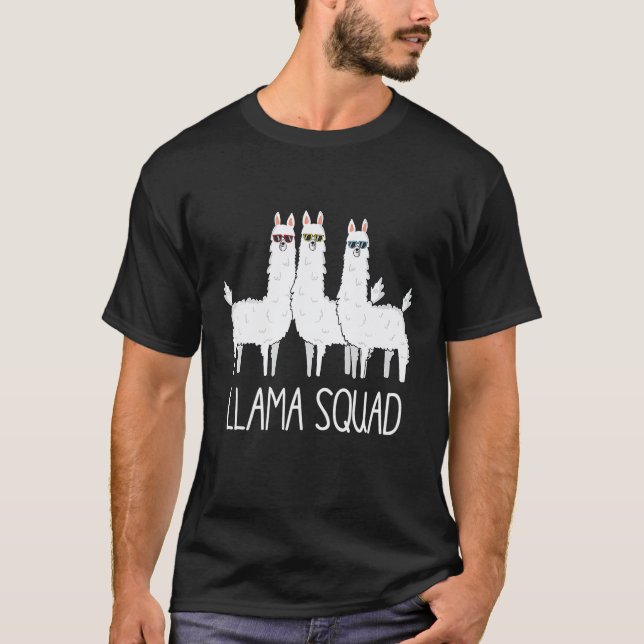 T-shirt Cute Llama Llama Squad Premium (Devant)