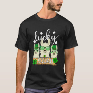 T-shirt Cute Llama Lucky Squad Amusant Alpaca St patrick D
