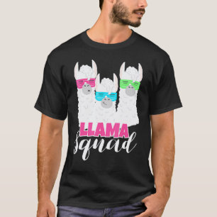 T-shirt Cute Llama Squad Rétro Style 80s
