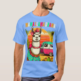 T-shirt Cute Llama Squad Shirt Retro 80s Style Design