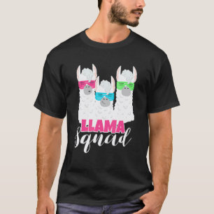 T-shirt Cute Llama Squad Style Rétro 80s