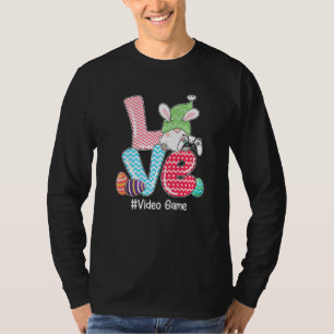 T-shirt Cute LOVE Bunny Gnome Vidéo Jeu OEufs Chasse Est