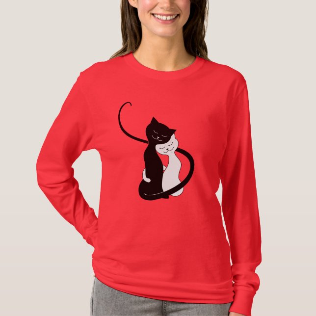 T-shirt Cute Love Cats (Devant)
