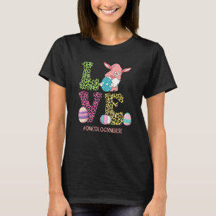 T-shirt Cute Love Gnome Leopard Oncologie Infirmière Happy
