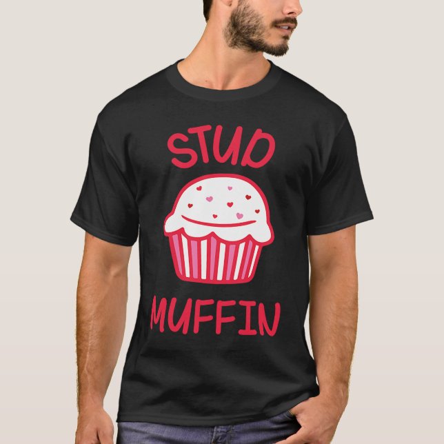T-shirt Cute Love Heart Stud Muffin Valentine's Day (Devant)