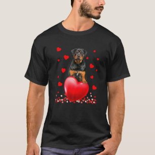 T-shirt Cute Love Hearts Rottweiler Chien Valentines Chien