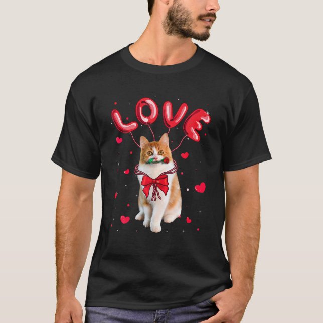 T-shirt Cute Love Munchkin Chat Valentine Amoureux des cha (Devant)