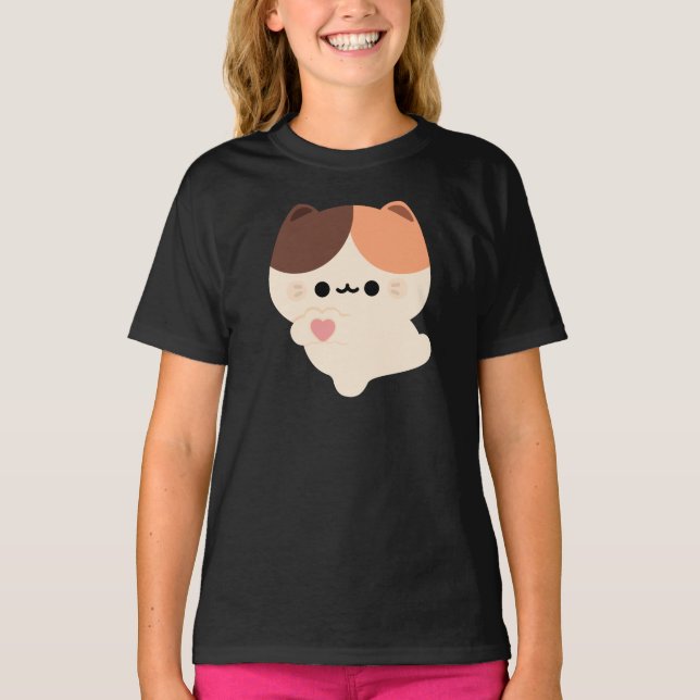 T-shirt Cute Love Tortie Cat (Devant)