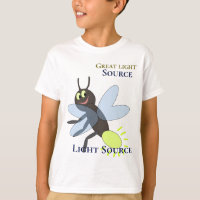 Cute luciole grands yeux Bleu ailes Jaune clair