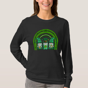 T-shirt Cute Lucky Rainbow Gnome Happy St Patrick Fam