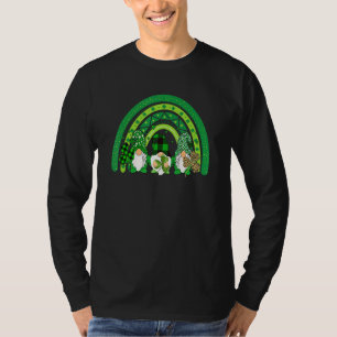 T-shirt Cute Lucky Rainbow Gnome Happy St Patrick Fam