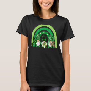 T-shirt Cute Lucky Rainbow Gnome Happy St Patrick Fam