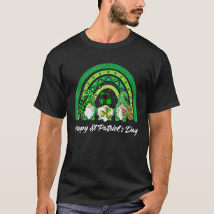 T-shirt Cute Lucky Rainbow Gnome Joyeux St Patricks Day Fa