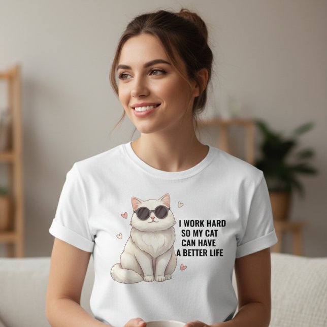 T-shirt Cute Luxury Cat Mom Tee for Women (Créateur téléchargé)