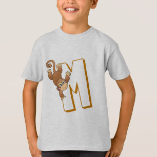 T-shirt Cute M pour singe - Enfants Anglais ABCD Alphabet