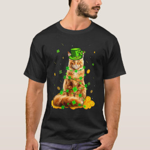 T-shirt Cute Maine Coon Jour de la Saint Patrick irlandais