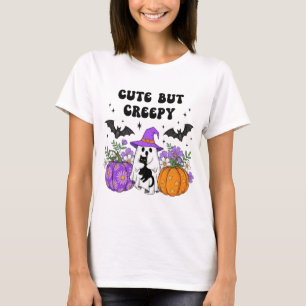 T-shirt Cute mais Déplaisant - Fantôme avec chat noir, Cit