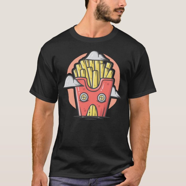 T-shirt Cute maison frites (Devant)