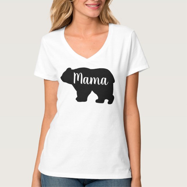 T-shirt Cute Mama ours design mère cadeau de jour (Devant)