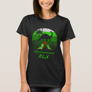 T-shirt Cute Mamasaurus Rex Deux enfants Dinosaure Moms