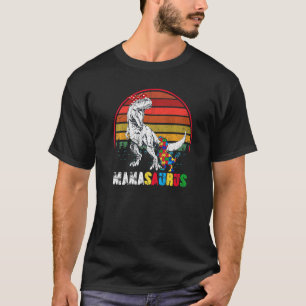 T-shirt Cute Mamasaurus T Rex Dinosaur Mama Autisme