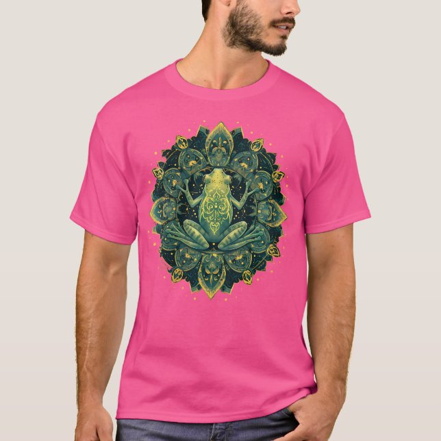 T-shirt Cute Mandala Frog Pour Les Amateurs De Grenouille (Devant)