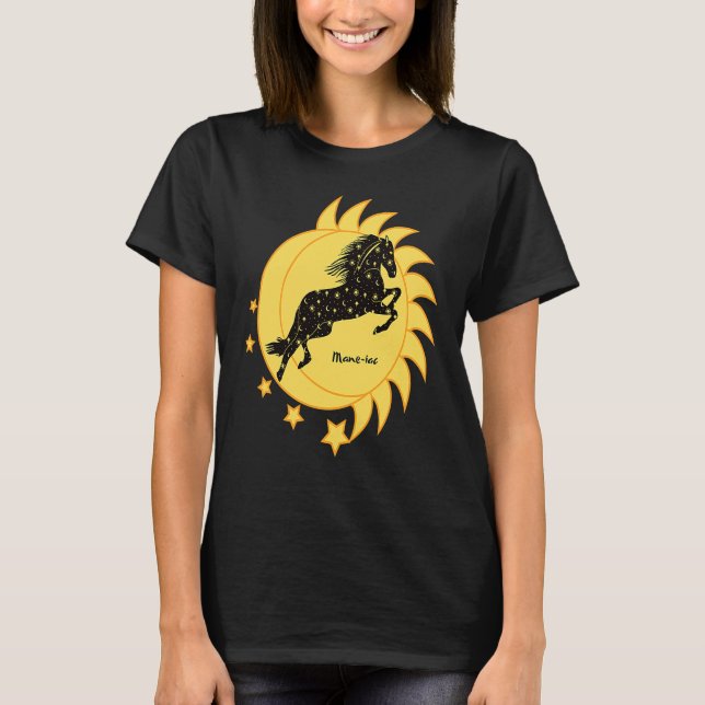 T-shirt Cute Mane iac Celestial Horse Dancer Girls Graphic (Devant)
