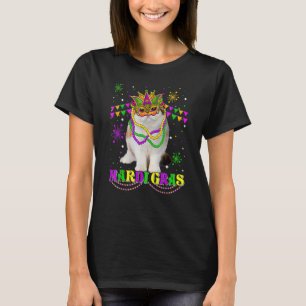 T-shirt Cute Mardi Gras Chat Exotic Shorthair Mask perles