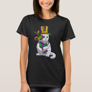 T-shirt Cute Mardi Gras Chat Mardi Gras Filles Et Femmes