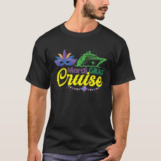 T-shirt Cute Mardi Gras Cruise by Boat Couple Family Vacat (Devant)