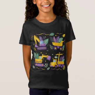 T-Shirt Cute Mardi Gras Enfants Construction Camion Garçon
